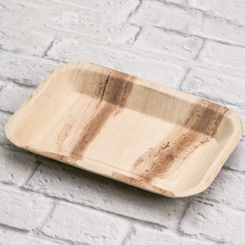 Piatto rettangolare palma 24x16cm