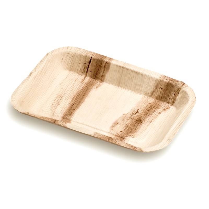 Piatti vassoi ovali in foglia di palma 34x23cm in offerta