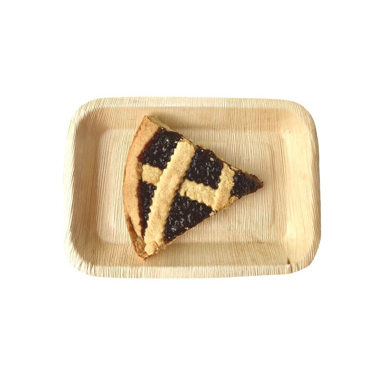 Piatto rettangolare palma 24x16cm