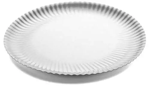 White cardboard dinner plate 30 cm
