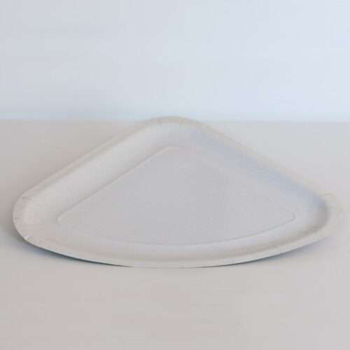 White plate 1/4 pizza slice 34x26 cm