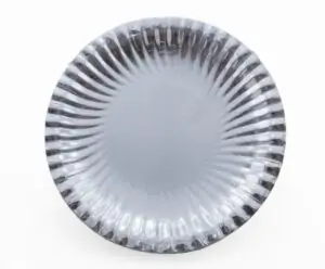 Piatto piano color argento in cartoncino 18 cm