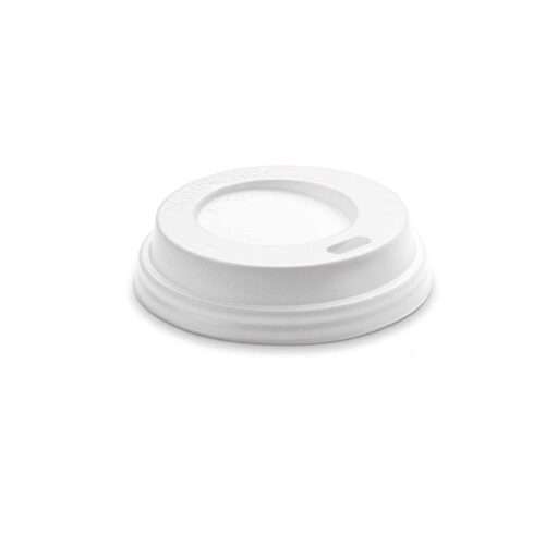 Coperchio bianco con beccuccio per bicchiere 125 ml