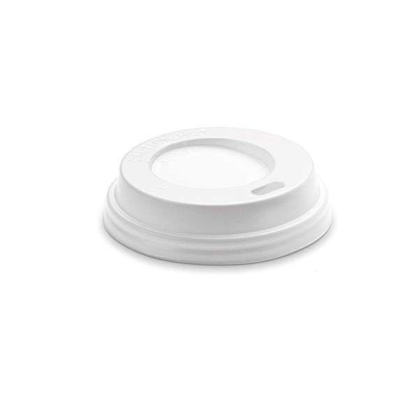 Coperchio bianco con beccuccio per bicchiere 125 ml