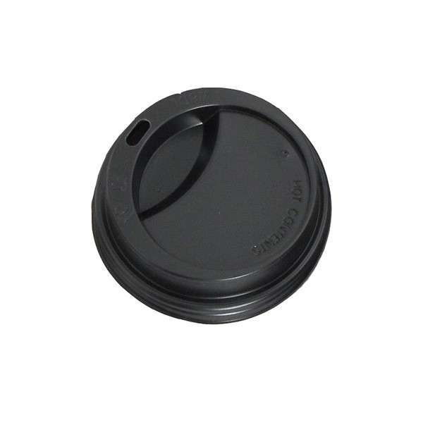 Coperchio nero con beccuccio per bicchiere 230 ml