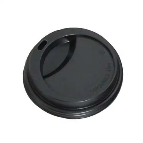 Coperchio nero con beccuccio per bicchiere 300 ml