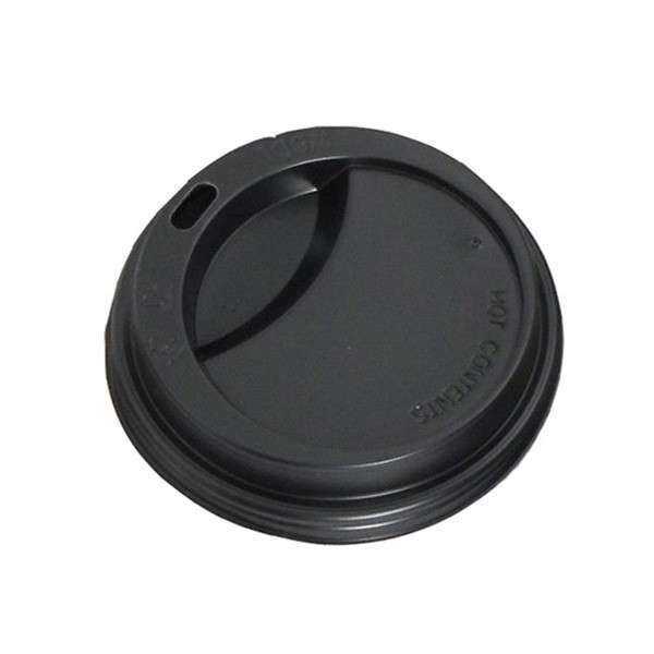 Coperchio nero con beccuccio per bicchiere 300 ml