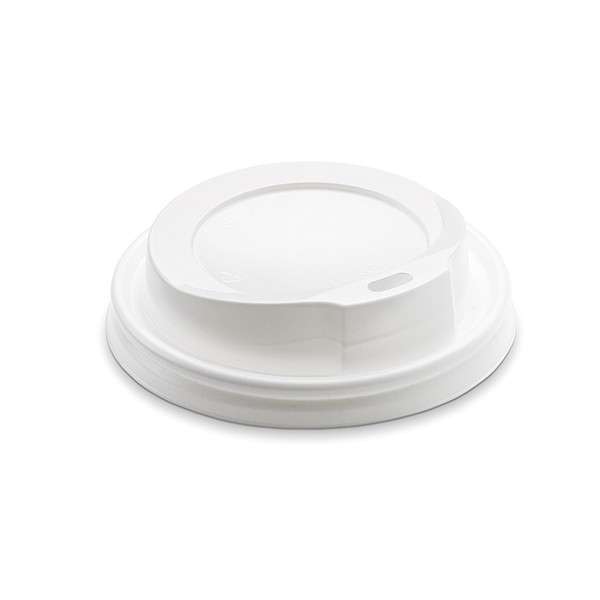 Coperchio bianco con beccuccio per bicchiere 230 ml