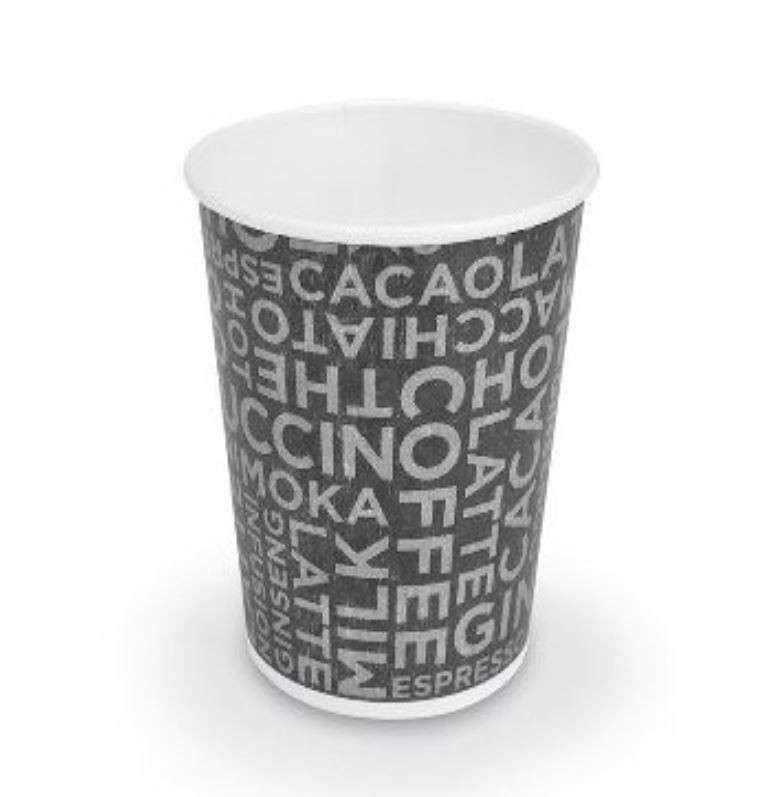 Bicchiere 12oz stampa Coffee Black