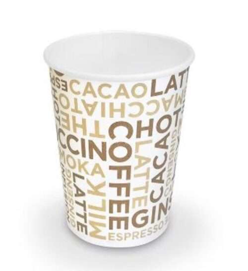 Bicchiere 12oz stampa Coffee White