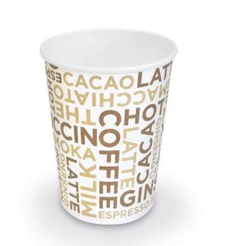Bicchiere 12oz stampa Coffee White