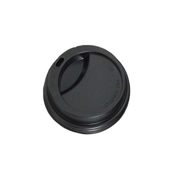 Black lid with spout for 4oz cup