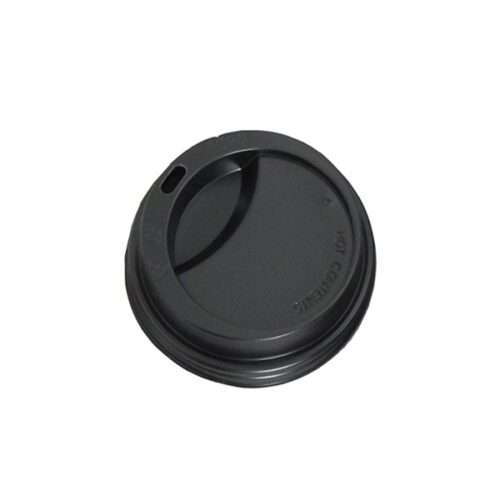 Black lid with spout for 125 ml glass
