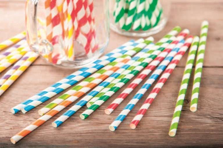Colored paper straws 21 cm - Image 2