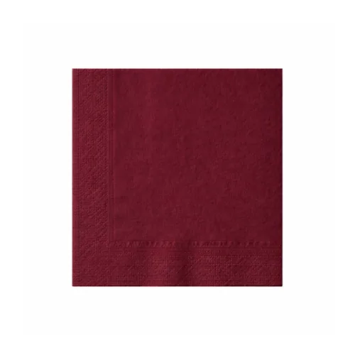 Tovagliolo bordeaux di carta 2 veli 33x33 cm