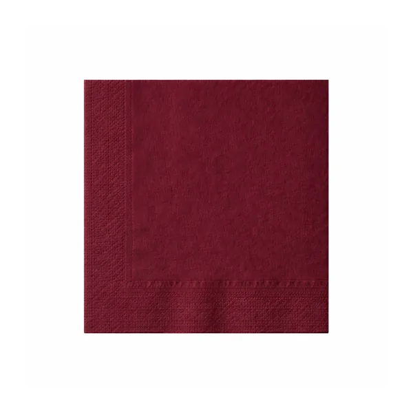 Tovagliolo bordeaux di carta 2 veli 33x33 cm