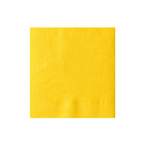 Tovagliolo giallo di carta 2 veli 33x33 cm