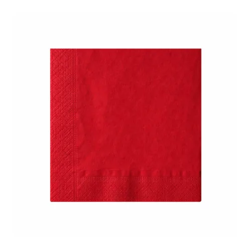 Tovagliolo rosso di carta 2 veli 33x33 cm