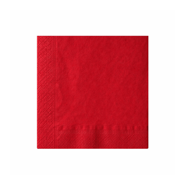 Tovagliolo rosso di carta 2 veli 33x33 cm