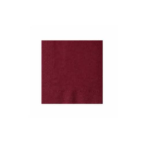 Tovagliolo bordeaux di carta 2 veli 24x24 cm