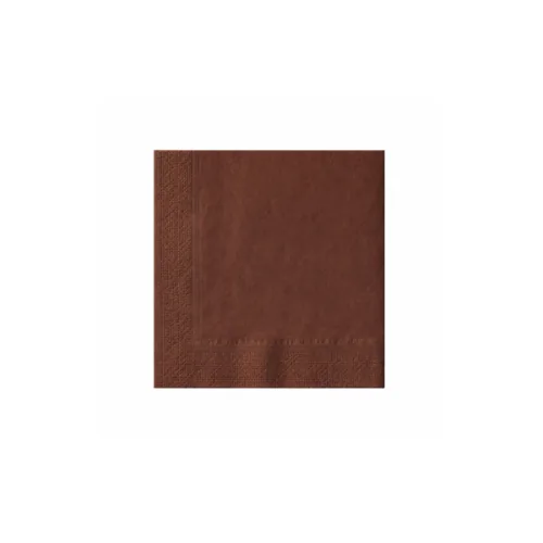 Tovagliolo marrone di carta 2 veli 24x24 cm
