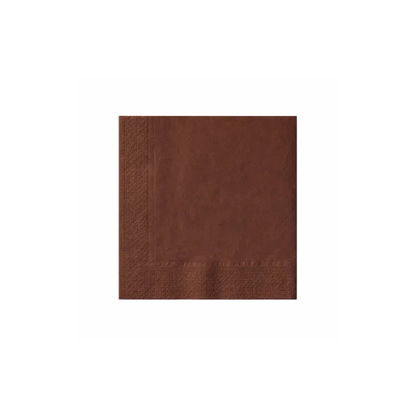 Tovagliolo marrone di carta 2 veli 24x24 cm